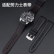 Suitable for Rolex Rubber Strap Curved Rolex Black Green Water Ghost Yacht Famous Submariner Daytona