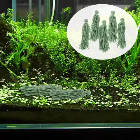 5pcs Aquarium Spawn Mop Baby Fish Tank Guppy Breed Yarn Angelfish Breeding Mops Fish Tank Ornaments