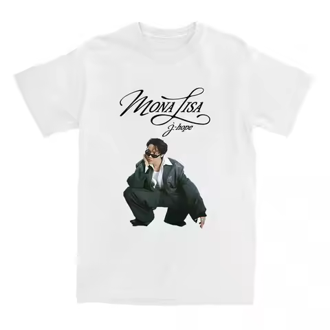 Mona Lisa Single 2025 T-shirt J-hope Korean Boys Band Member Graphic Tshirts Cotton Summer Short Sle