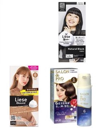 SALON DE PRO 沙龍級白髮 染髮乳 6棕黑色 Liese nature black 亮麗黑色 Liese Blaune 泡泡染髮劑 沖繩陽光栗子棕色
