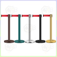 Stainless Steel Barrier Retractable Isolation Belt 1.0m Line Post Bank Mall Airport Fence Warning Li