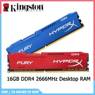 16GB DDR4 2666MHZ RAM Gaming Memory (HX426C16FB/16) HyperX FURY Desktop Memory PC4-21300 288Pin 1.2V DIMM RAM DDR4 PC Memory Module