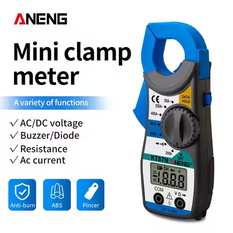 Mini Digital Clamp Meters AC/DC Voltage AC Current 600v True RMS ANENG KT87N Multimeter Capacitance 
