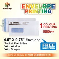 WINPAQ Envelope Colour Printing 4.5" X 9.75" White Peel & Seal Window Pocket Envelope
