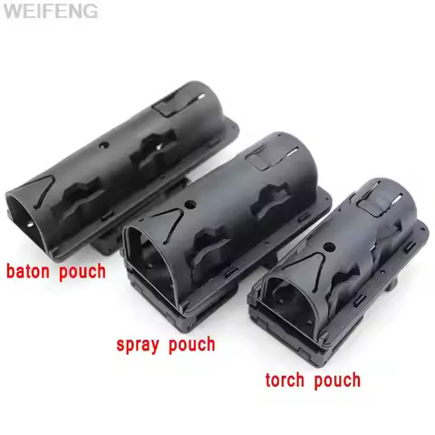 Tactical Baton Pouch Flashlight Pouch Spray Holster 360 Degree Rotation Clip Military Self Defense P