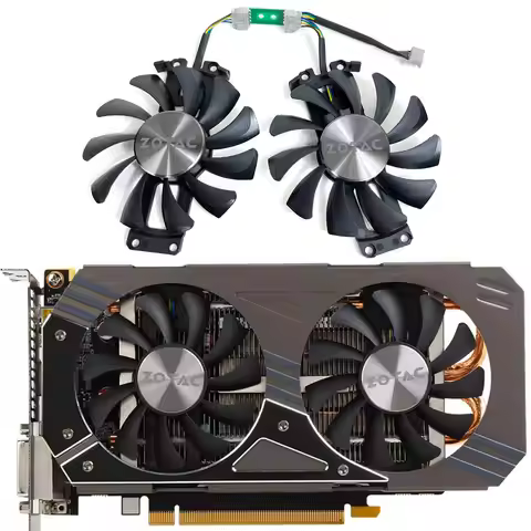 NEW 75MM 4PIN GA81S2U GTX 1060、GTX 960 GPU FAN，For ZOTAC GTX 960、GTX 950、GTX 1060 Graphics card cool