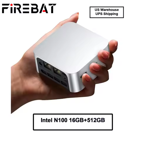 FIREBAT T8 PLUS Mini PC Gamer Intel N100 N5095 CPU Windows 11 Mini PC Gaming DDR4 8GB RAM 256GB SSD 