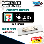 Personalized 7-ELEVEN 2 Nameplate | 1 x 3 inches | Waterproof Print Name Tag Name Plate