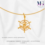 Merlin Goldsmith 22K 916 Gold Steering Wheel Pendant - S Cutting (4GM+)
