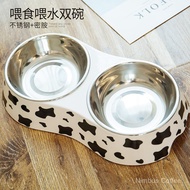 Dog Bowl Cat Bowl Pet Cat Dog Food Bowl Teddy Bichon Double Bowl Rice Bowl Dog Food Bowl Cat Food Bo