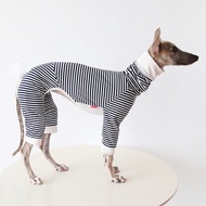 Petstyle Pet Clothes Xiaolingti Ebita Dog Pinstripe Four-legged Pajamas Homewear