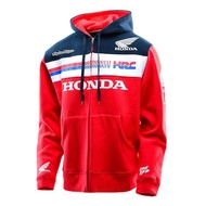 ผู้ชายผู้หญิง Honda HRC Racing Hoodie Full Zipper Pullover Moto GP เสื้อกันหนาวรถจักรยานยนต์ Motorbi