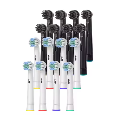 SB17A White/Black Gum Care Dupont Bristles Electric Toothbrush Heads Compatible D100 D25 D30 D32 473