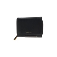 agnes b. wallet other mini leather BLK plain women's AW11F-05 Direct from Japan Secondhand