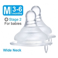 SIMBA Wide Neck Cross Hole 2pcs - M Size/ Simba Bottle Teat/ Nipple Botol Simba
