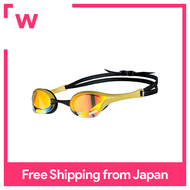 FINA Approval] arena Swimming goggles for racing unisex [Cobra Ultra] Yellow × Yellow × Gold × Black Free Size Mirror Lens Anti-glare (swipe function)AGL-O180M