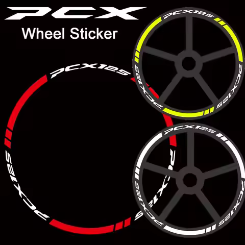 For HONDA PCX 125 PCX125 PCX-125 Reflective Motorcycle Wheel Sticker Hub Inner Decals Rim Stripe Tap
