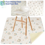 Baby Dining Chair Mat Non-Slip High Chair Food Catcher Waterproof Baby Splat Mat Portable High Chair Feeding Mat Reusable  SHOPQJC6195