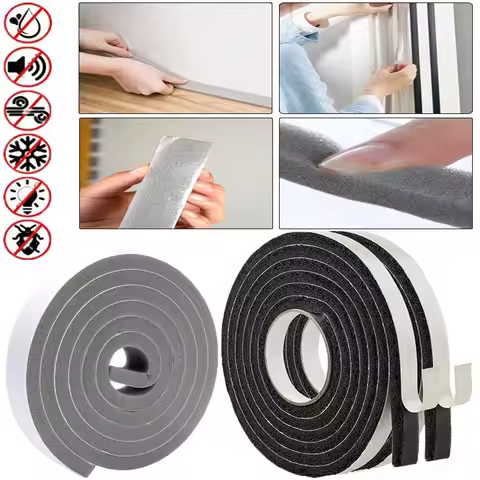 Foam Window Sealing Strips Windproof Sound-Proof Door Weather Stripping Dustproof Self-adhesive Tape