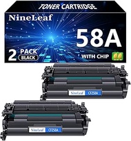 NineLeaf 2 Pack Compatible Toner Cartridge Replacement for HP 58A Black Toner Cartridge 58A CF258A t