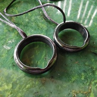 Ring Natural black jade aceh