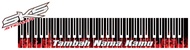 stiker tuts orgen piano keyboard yamaha roland korg technics dll. semua type bisa tambah nama gratis