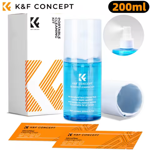 K&F Concept 200ML Screen Cleaner Spray For Camera Lens PC Cell Phone Glasses Watch CCD/CMOS Clean Li