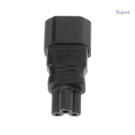 Super IEC 320 C14 3-Pin Male To C5 3-Pin Female Power Plug Converter Adapter