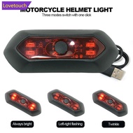 LOVETOUCH 4 Led Helmet Rechargeable Motorcycle Bicycle Taillight Warning Light High Bright Flashing 