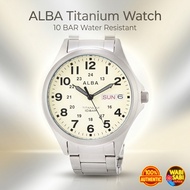 ALBA AQPJ401 Men's Quartz Watch Titanium Sport Watch Analog Dial 10 Bar Water Resistant