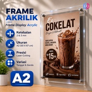 Acrylic Wall Frame Acrylic Menu Poster Display Frame/ – A2 Size