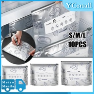 10Pcs/Bag Food Freezer Bag Leakproof Freezer Safe Kitchen Fresh Bag Reusable