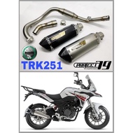 Project79 Exhaust Benelli TRK251 Full System Tabung Muffler TRK 251 Ekzos Motor Accessories Sprocket Cover Spare QPM05