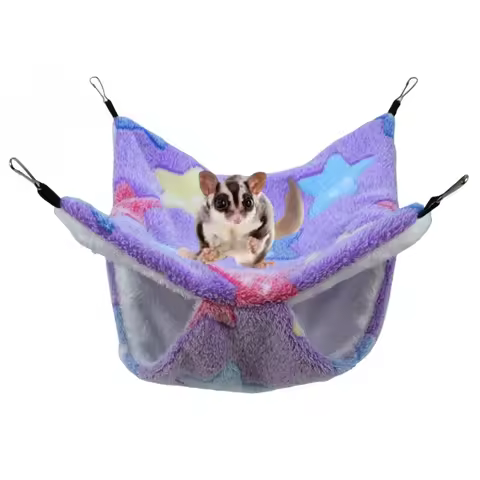 Flannel Hamster Hammock Soft Small Pet Hanging Nest Warm Sugar Glider Fancy Rat Squirrel Sleeping Ba