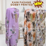 KAIN PASANG DOBBY PRINTED IRONLESS TIDAK BERKEDUT BY ZALEHA TEXTILES | KAIN PASANG PRINTED MURAH