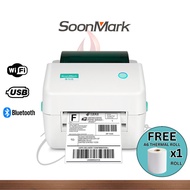 SOONMARK M8 Thermal Label Printer A6 Waybill Label USB Bluetooth AWB Airway Bill (Support All OS)