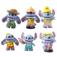 6 Styles 33 Generations Stitch Cake Decoration Ornaments Star Treasure Doll Figure Desktop Mold j