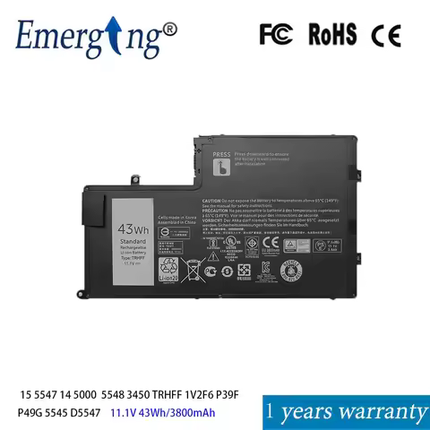 Emerging Laptop Battery For Dell Inspiron 14 TRHFF 5000 15 5547 14 5548 3450 P39F P49G 5545 D5547 11