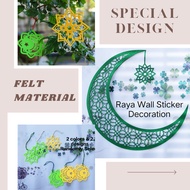 2024 3D Raya Sticker Hari Raya Window/Wall Deco Ceiling Hanging Deco Raya Hiasan Dinding/Cermin Hari Raya Auditorium