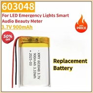 New Battery 603048 3.7V 900mAh Polymer Rechargeable Batteries for LED Emergency Lights Smart Audio B