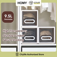 Citylife Drawer Style Storage Cabinet 9L Stackable Wardrobe Storage Box Plastic Cabinet