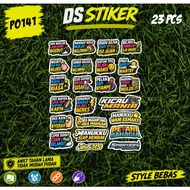 DS STICKER P0141 23 PCS Cute Javanese Words Viral Waterproof Durable Not Easy to Fade Style bebas