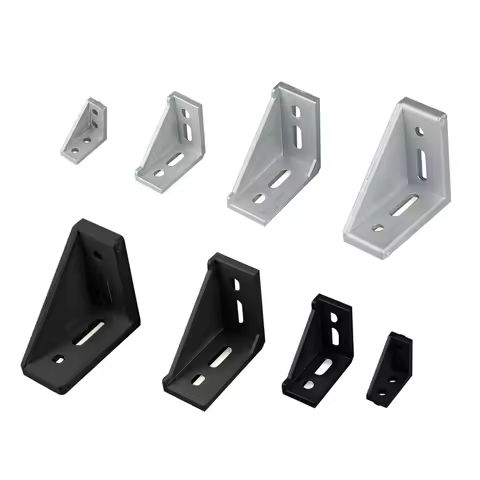 5PCS 2040 3060 4080 Corner Fitting Angle Aluminum L Connector Bracket Fastener for Aluminium Profile