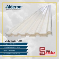 Atap Alderon Putih Semi Transparan R 830 Tembus 40%