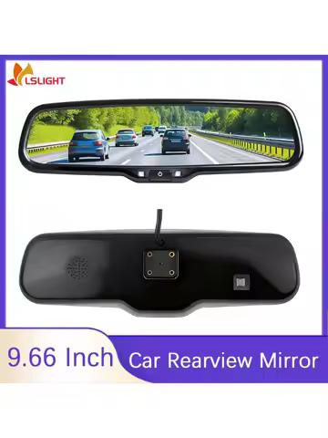 9.66 New Car Rearview Mirror Inch RCA 4PIN Monitor AHD 1080P HD Reversing Full Screen Display For Ca