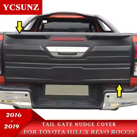 Tail Gate Nudge Cover For Toyota Hilux Revo Rocco SR5 2016 2017 2018 2019 2020 Tailgate Trim Panel P