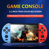 ❉✟ X7 Plus Game Console Handheld Game Console Portable Mini Video Player 5.1 inch IPS Screen Built in 10000 Classic Arcade Games