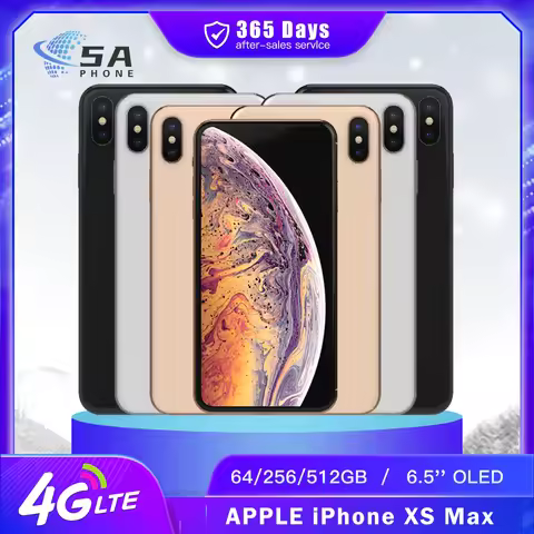 Original Apple iPhone XS Max 4G Mobile Phone XSMAX Face ID 64GB/256GB 6.5" OLED HDR10 12MP+7MP NFC A