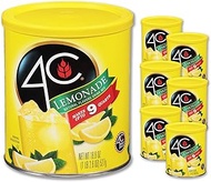4C Powdered Drink Mix Canister, Lemonade 6 Pack, 9 Quarts, Family Sized Bin, Thirst Quenching Flavor