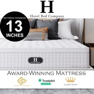 [Bulky] 32cm HOTEL Mattress, Award Winning | Luxury Mattress Use by Luxury 5 Star* Hotels | 5 Zoned Pocket Springs | Latex, Memory Foam, Cooling Features Spring Mattress | Single, Super Single, Queen, King size